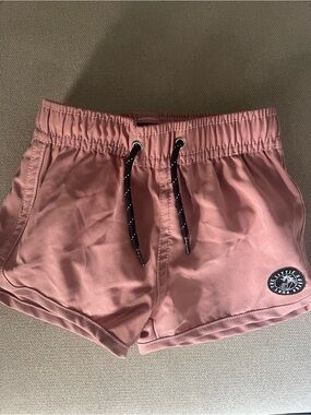 The Little Surfer Dude Swim Trunks in Dusty Rose